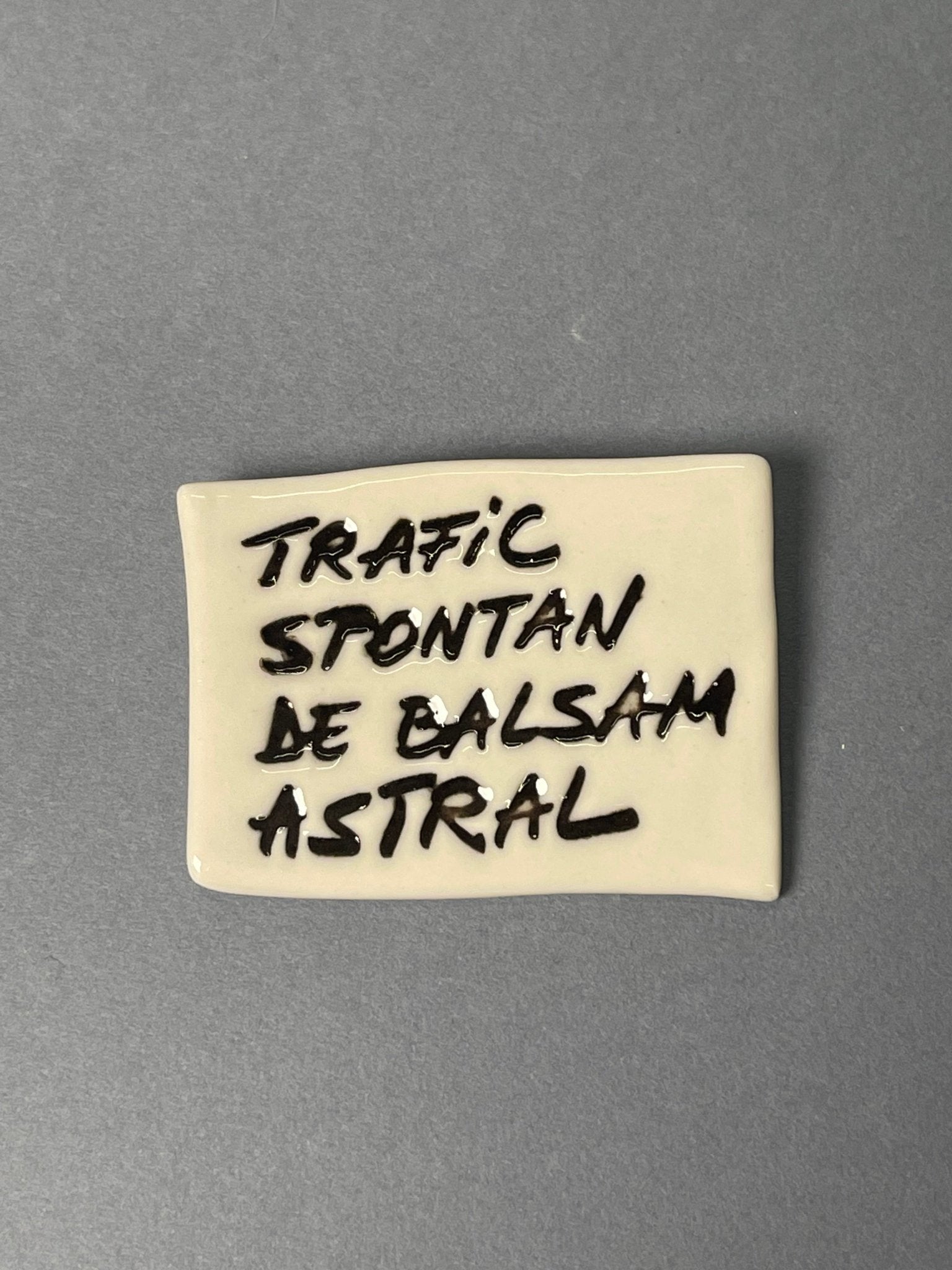 Broșă porțelan "Trafic spontan de balsam astral" - Diana Vasilescu - Accesorii Bijuterie