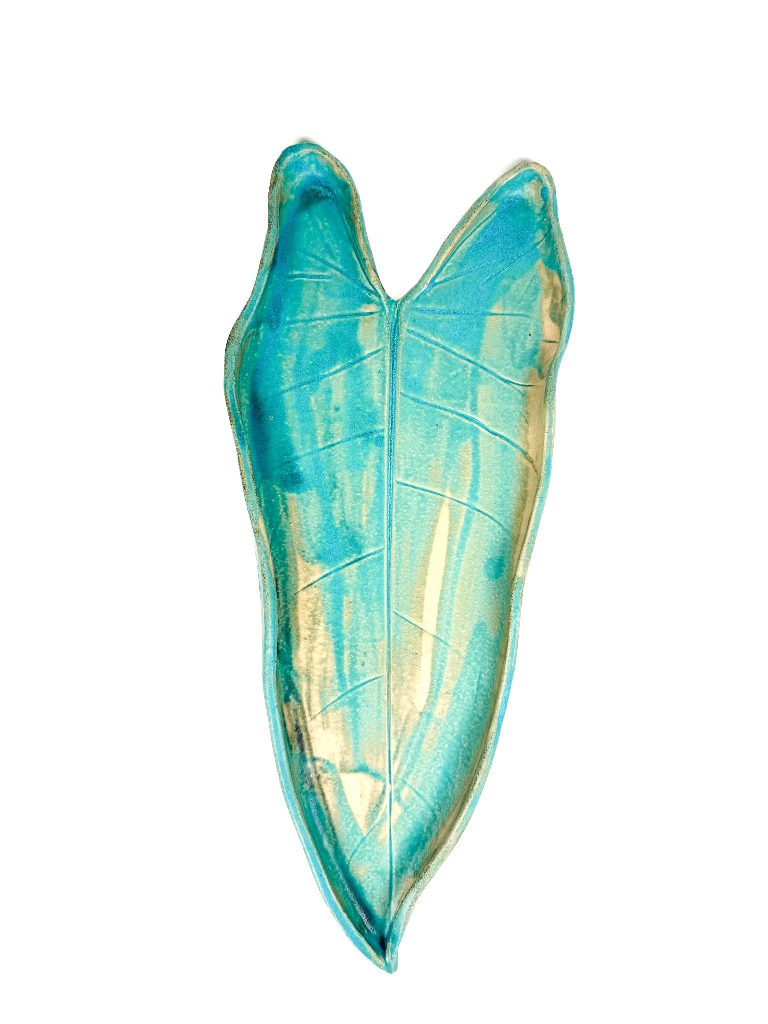 Platou ceramica Frunza verde - Diana Vasilescu - Ceramica