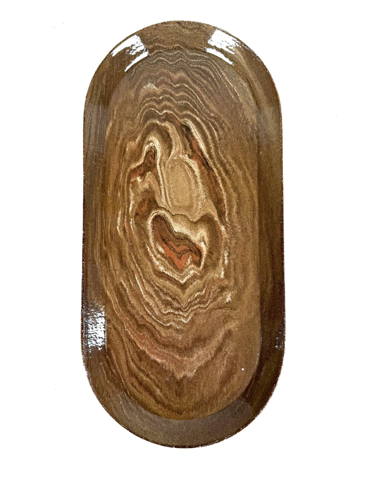 Platou ceramica marmurata rotund #4 - Diana Vasilescu - Ceramica