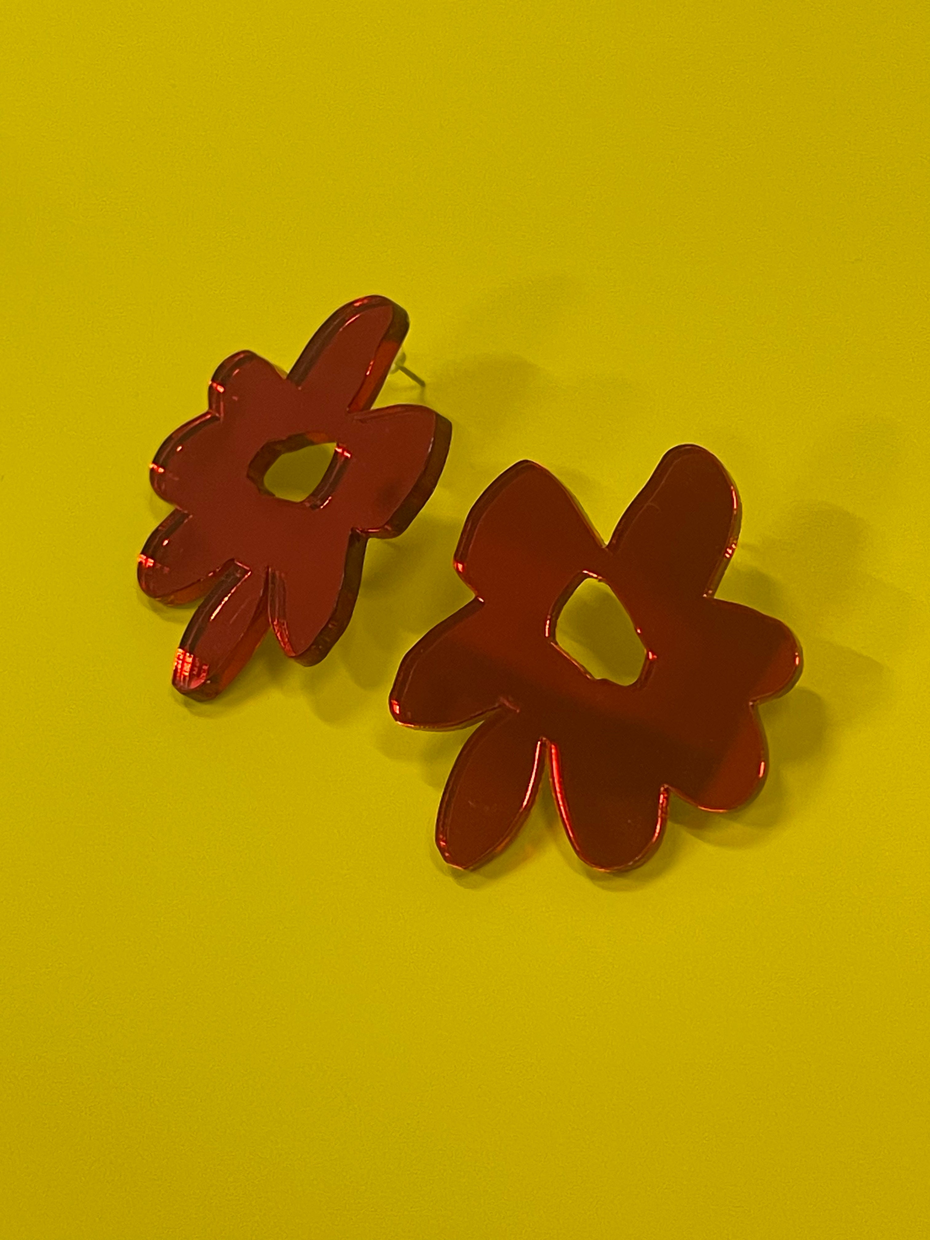 Cercei plexiglas Floare 2