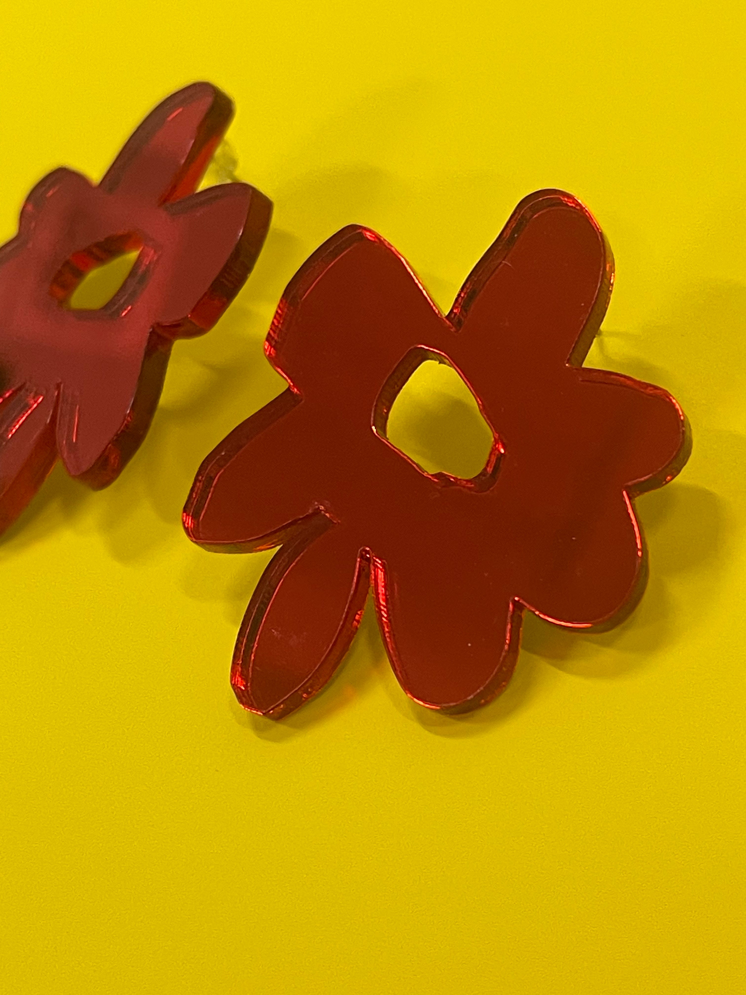 Cercei plexiglas Floare 2