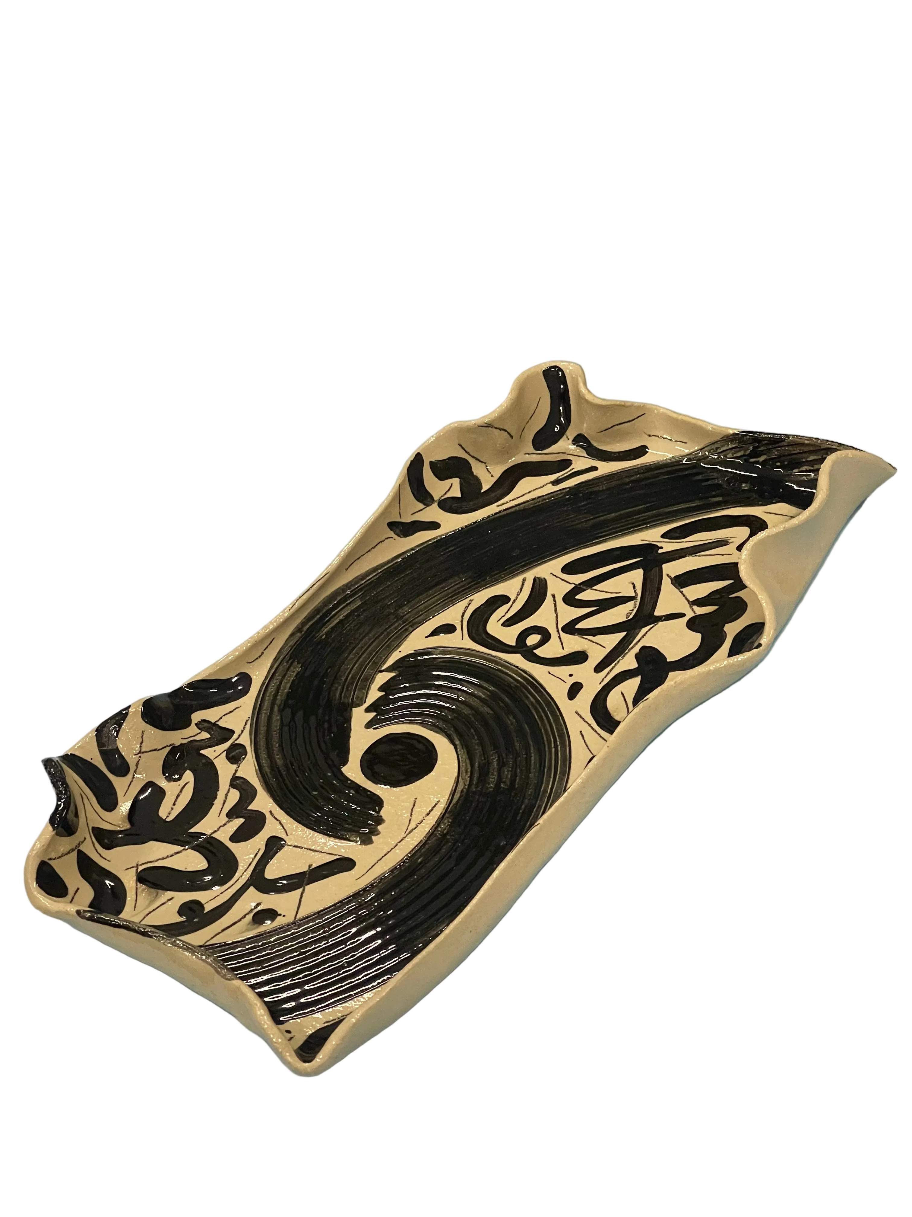 Platou Ceramică Black Lines