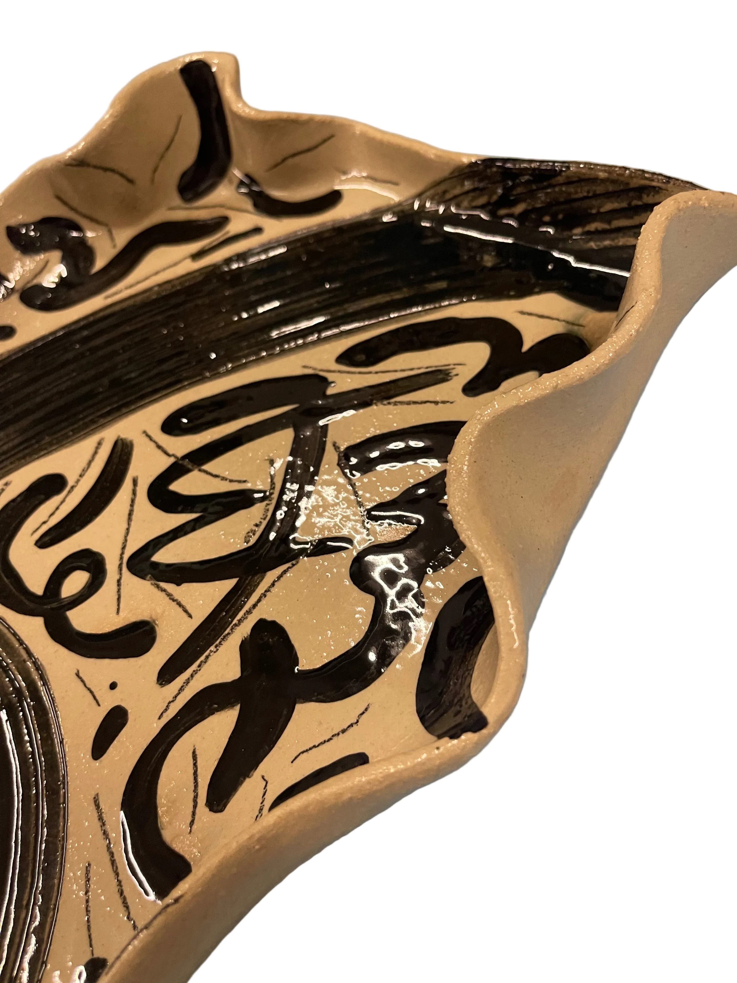 Platou Ceramică Black Lines