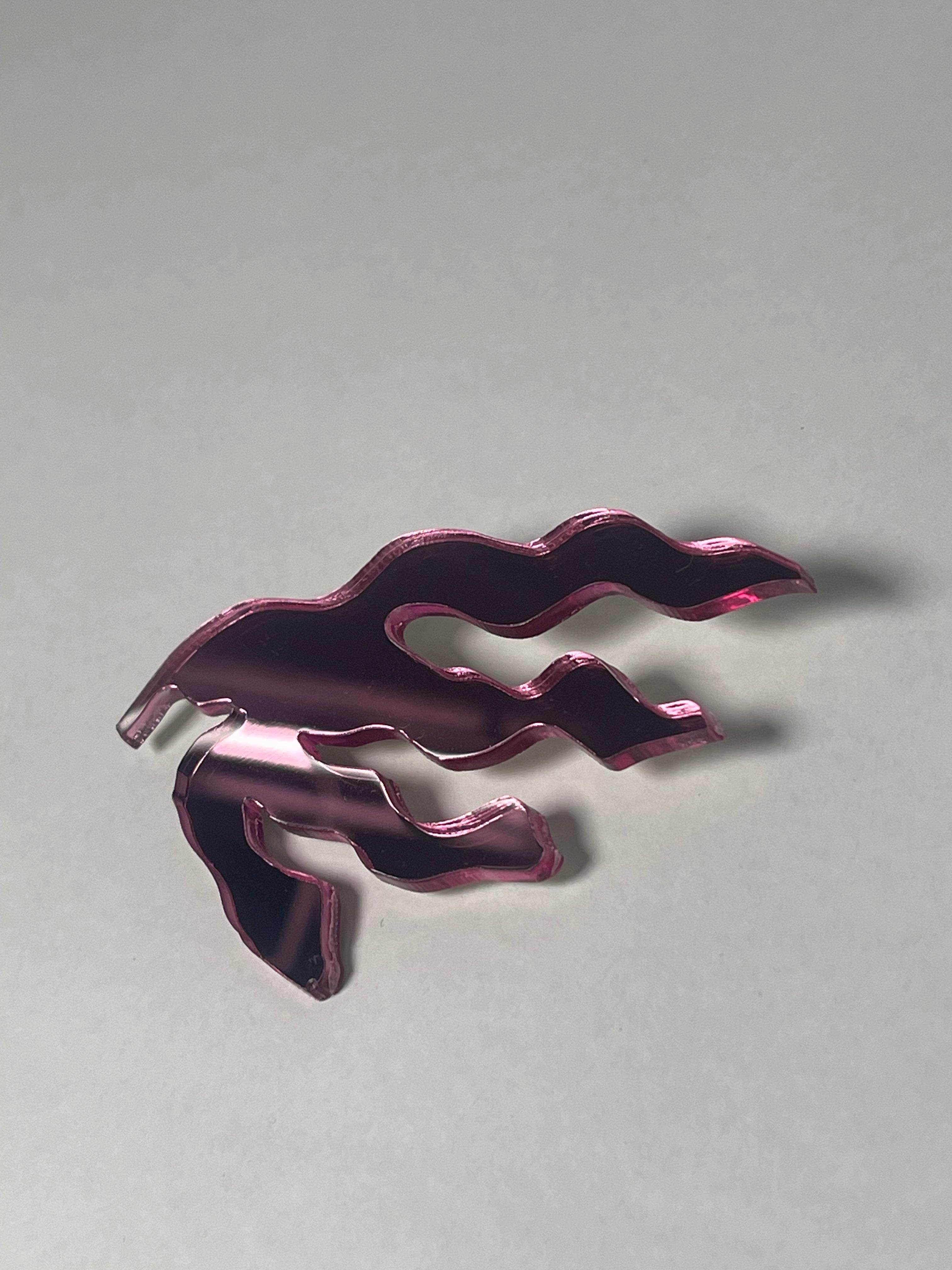 Broșă plexiglas "Sinuos"