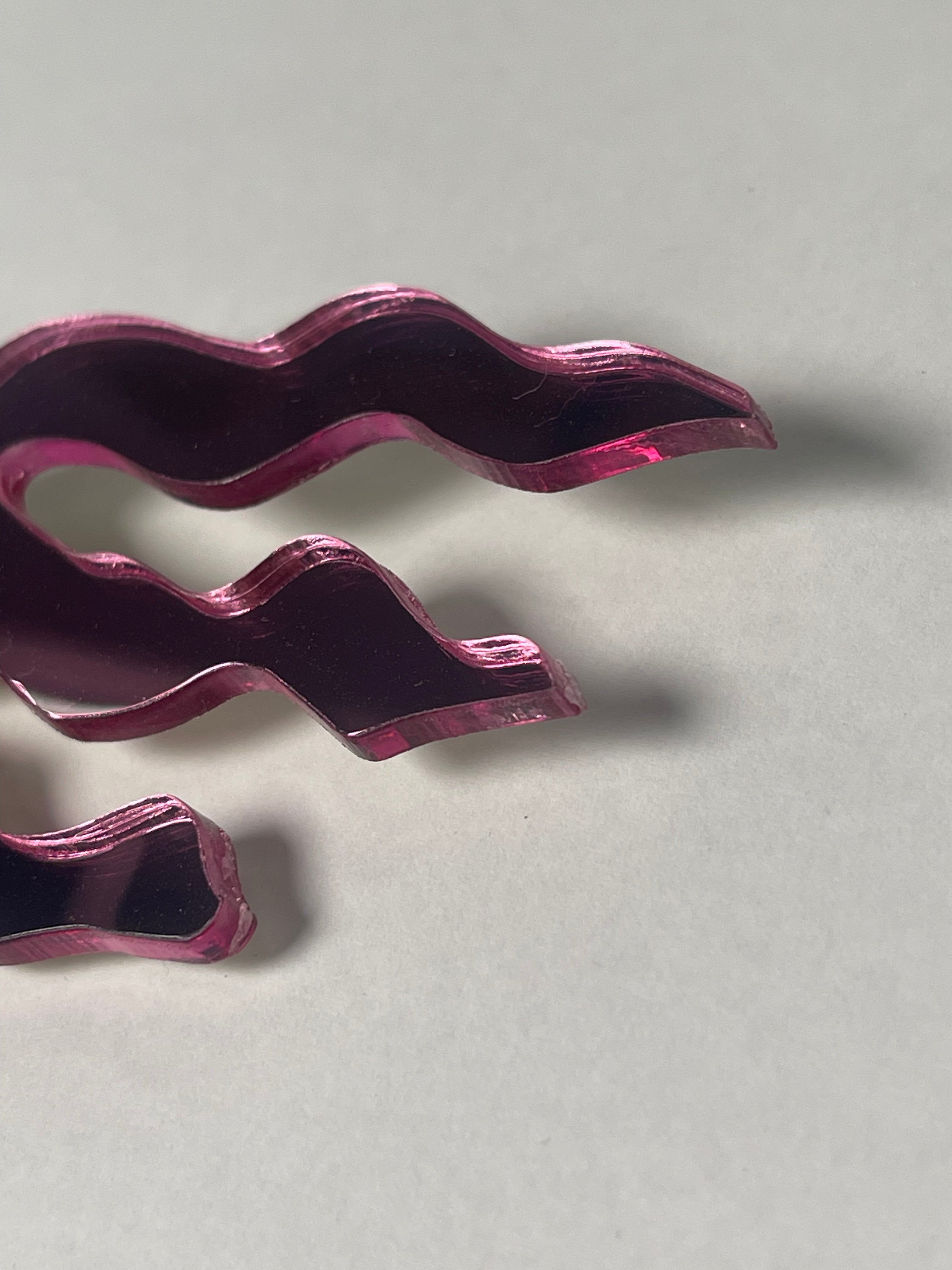 Broșă plexiglas "Sinuos"