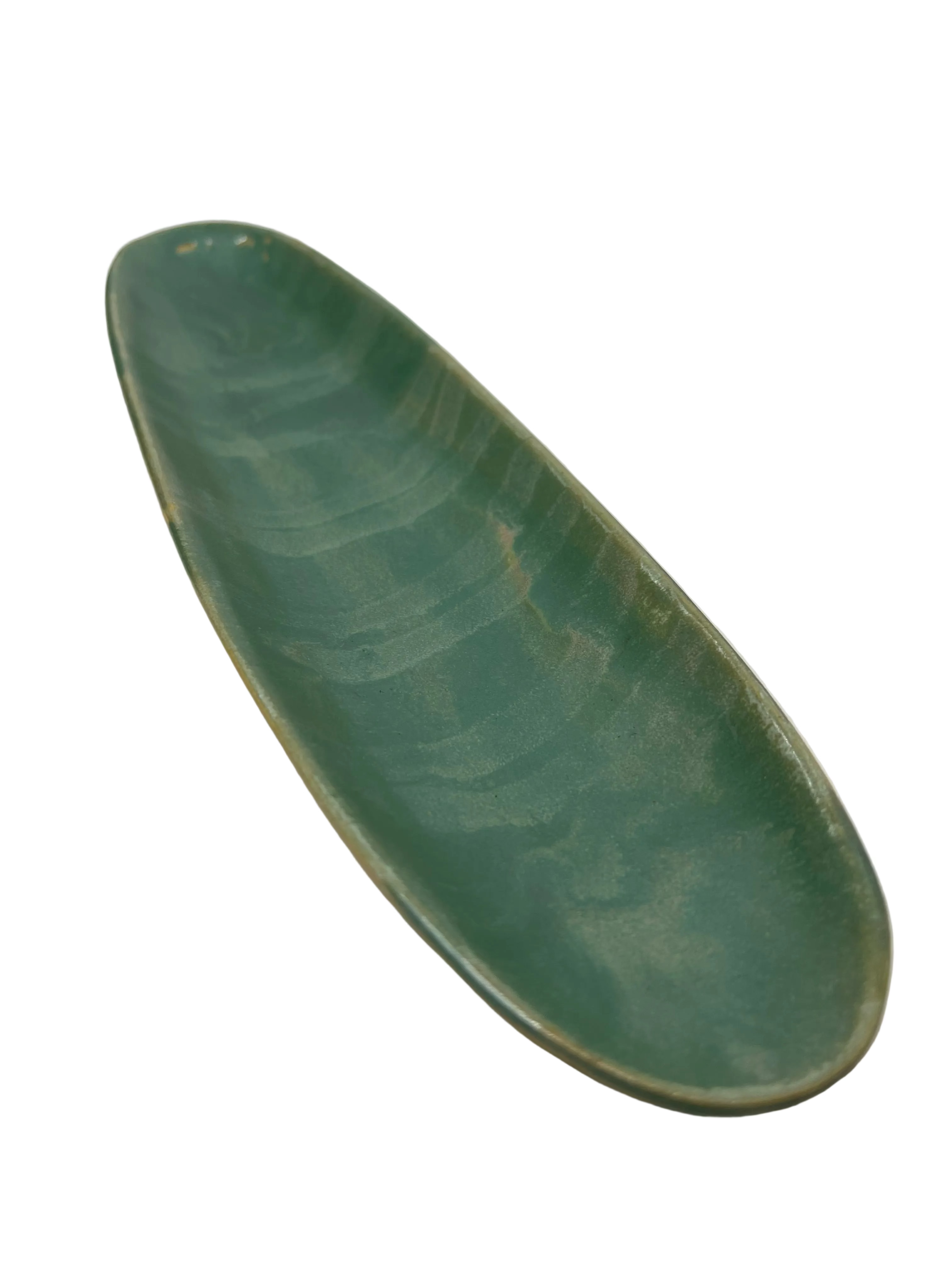 Platou Ceramică Rotund Verde Mat