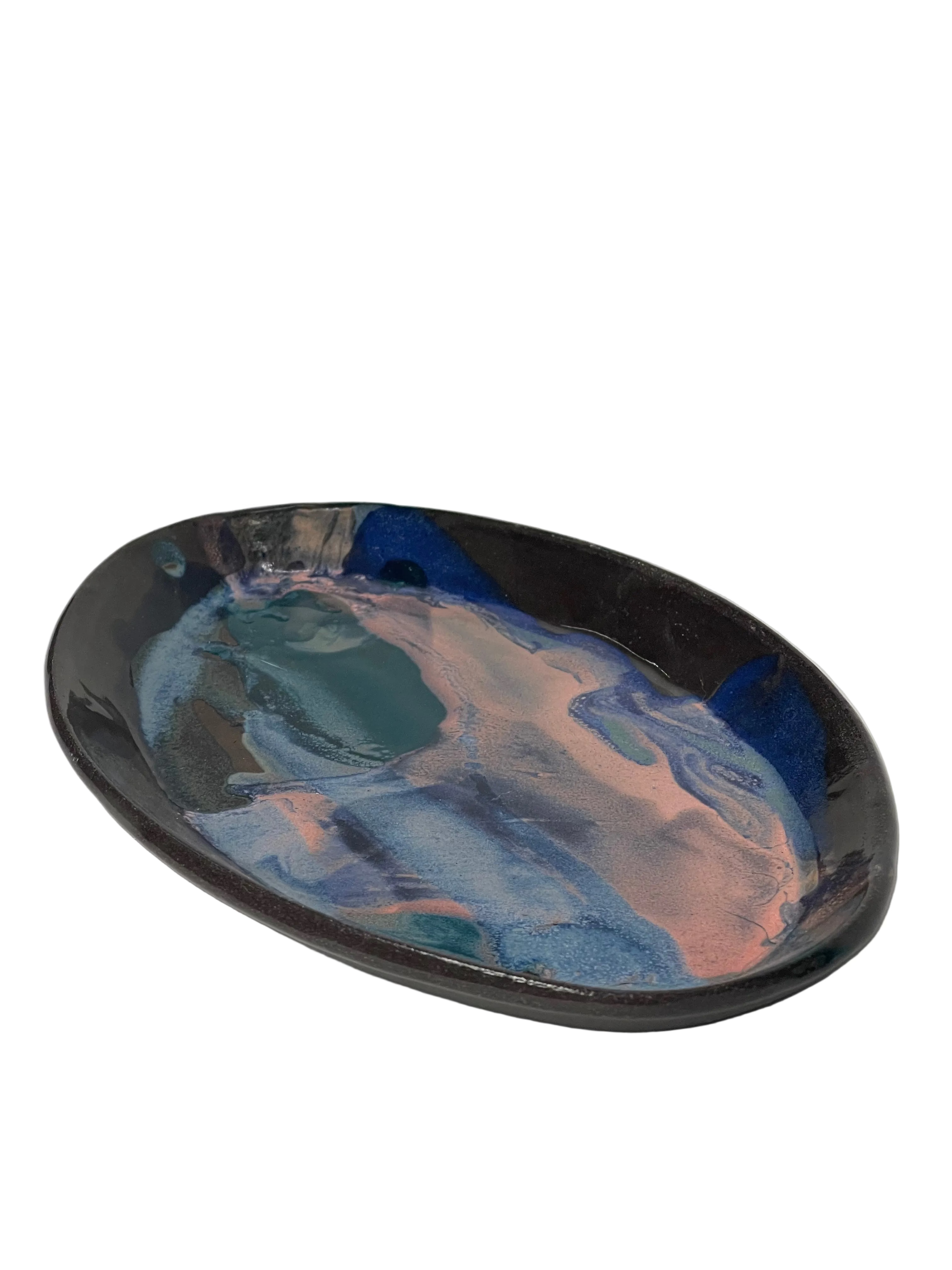 Platou Ceramică Oval Multicolor