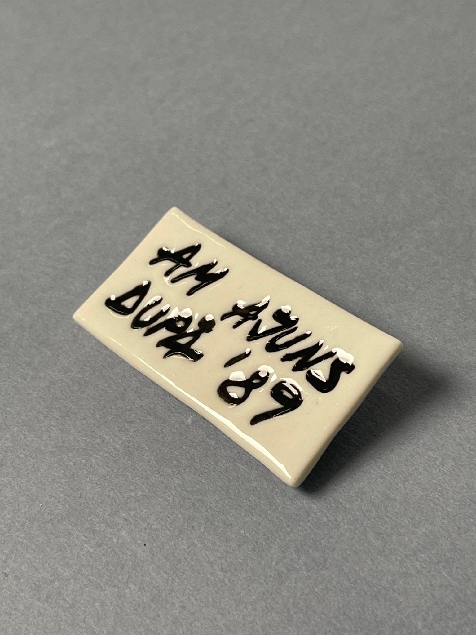 Broșă porțelan "Am ajuns după '89" - Diana Vasilescu - Accesorii Bijuterie