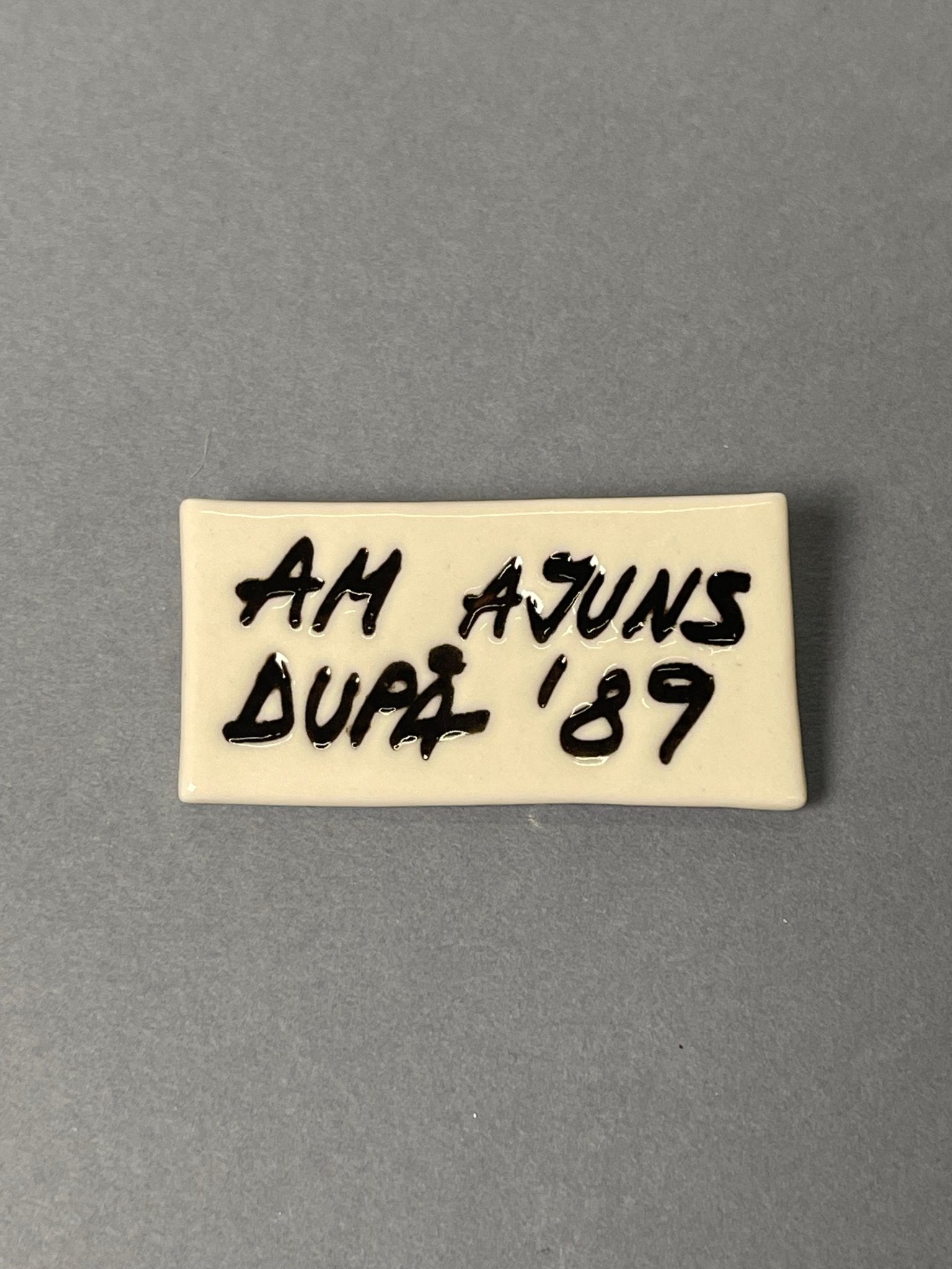 Broșă porțelan "Am ajuns după '89" - Diana Vasilescu - Accesorii Bijuterie