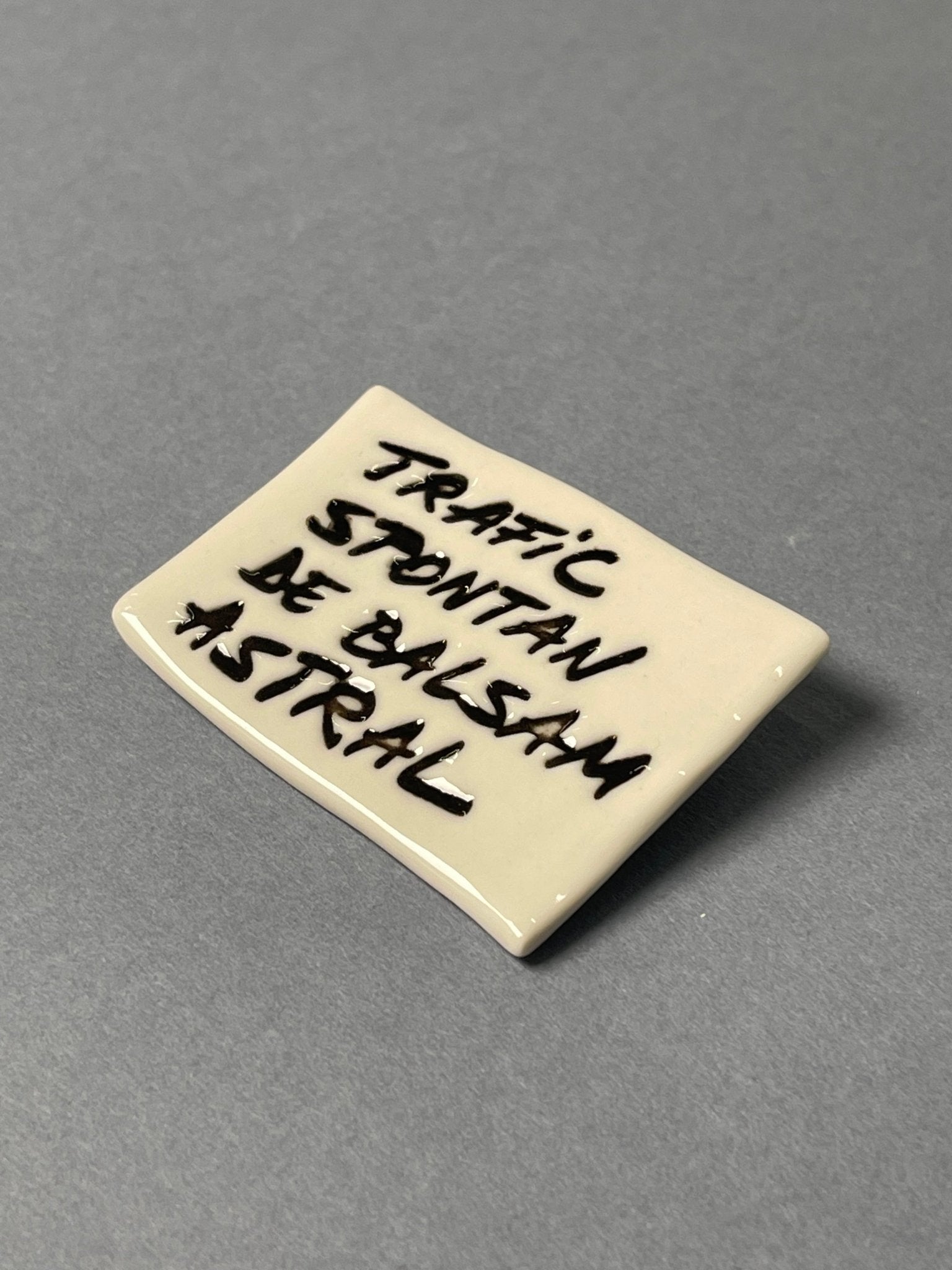 Broșă porțelan "Trafic spontan de balsam astral" - Diana Vasilescu - Accesorii Bijuterie