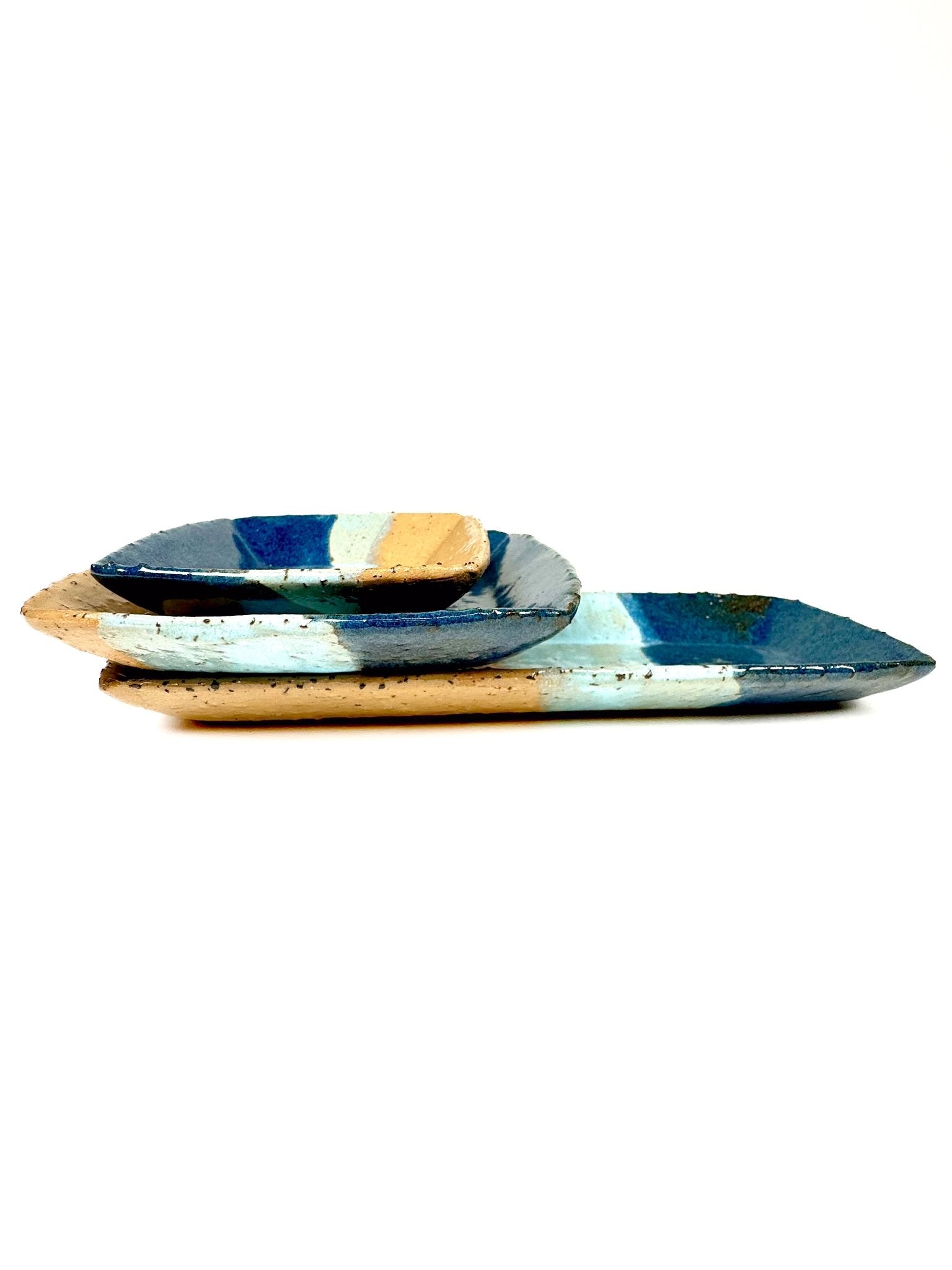 Set 3 platouri ceramice multicolore - Diana Vasilescu - Ceramica