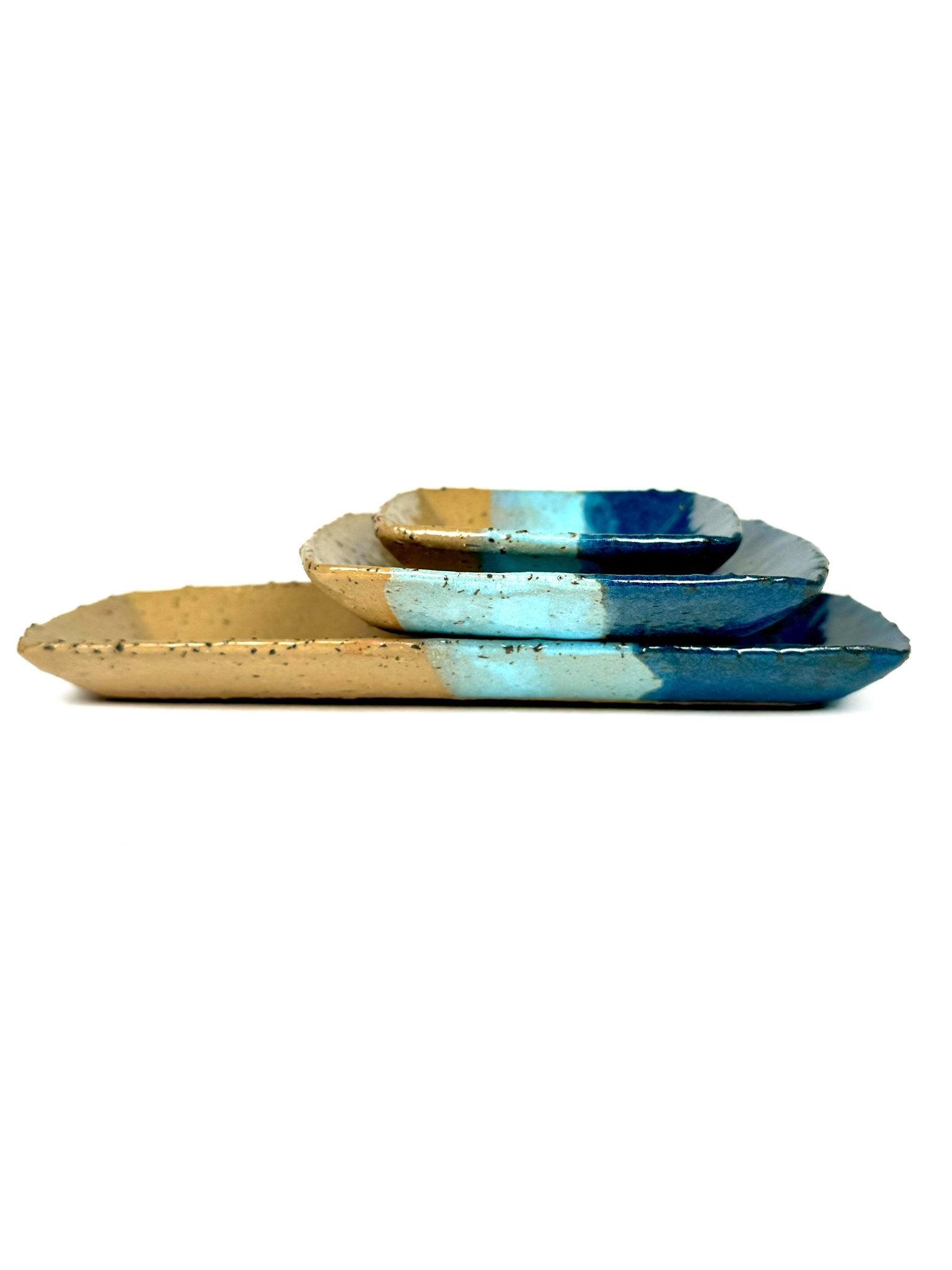 Set 3 platouri ceramice multicolore - Diana Vasilescu - Ceramica